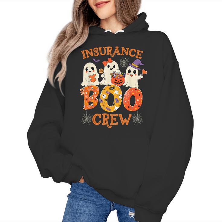 Insurance Boo Crew Halloween Spooky Costume Teacher Women's Hoodie