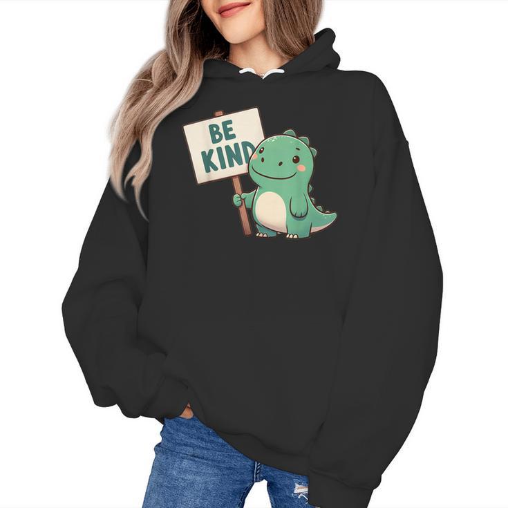 Be Kind Teacher Anti-Bullying Dino Kindness Women Men Boys Women's Hoodie