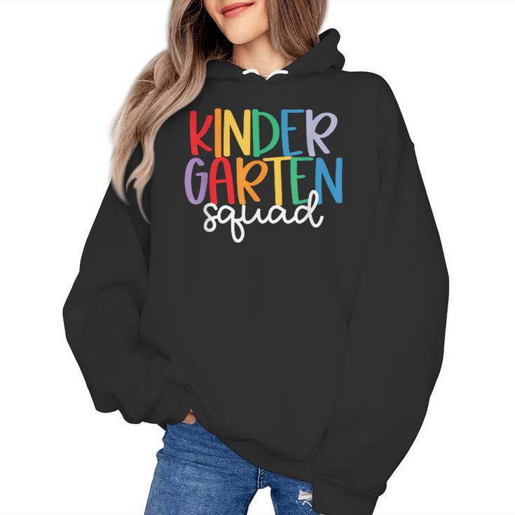 Kindergarten Squad Team Crew Teacher Back To School Women's Hoodie