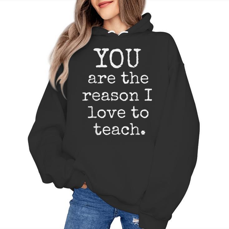 Love To Teach Positive Affirmation Kind Motivational Teacher Women's Hoodie