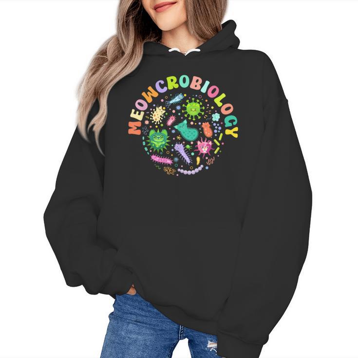 Meowcrobiology Cats Microbiology Science Teacher Women's Hoodie