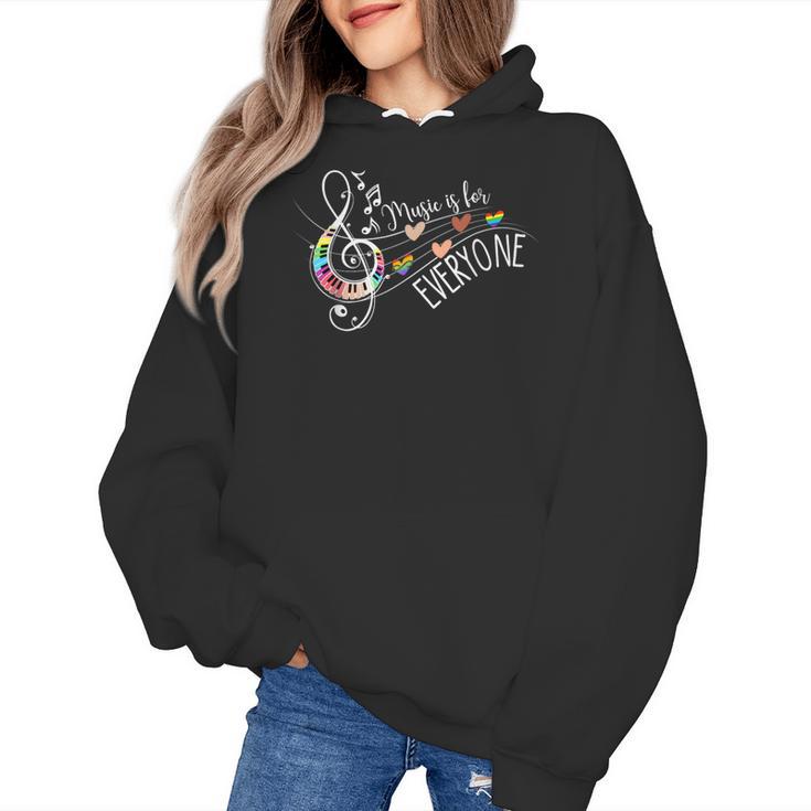 Music Is For Everyone Music Teacher Women's Hoodie