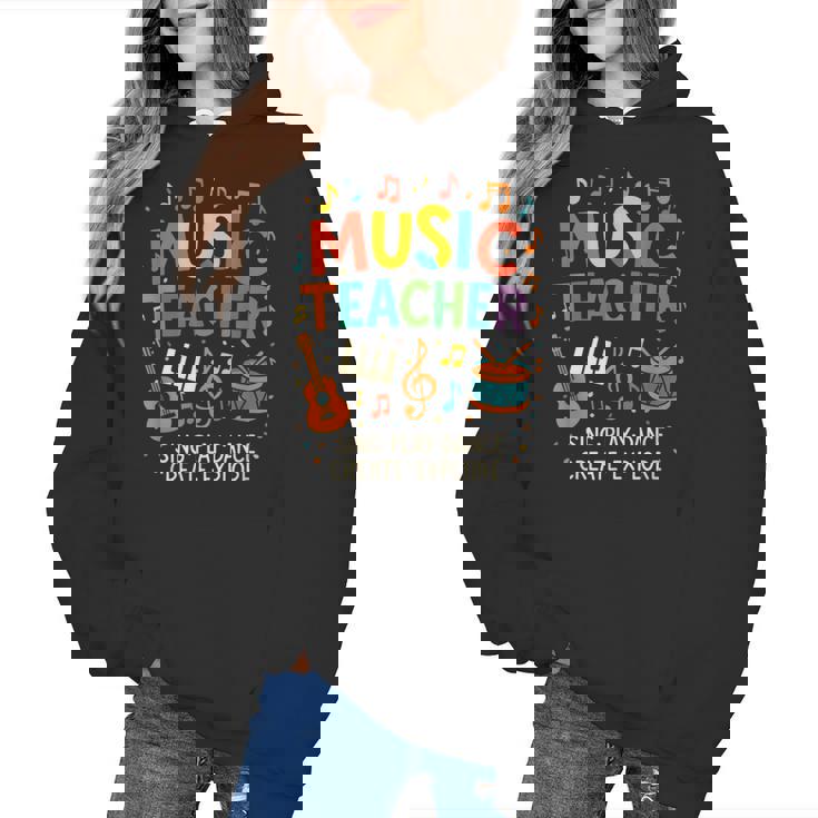 Music Teacher Music Sing Play Dance Choir Piano Women&#x27;s Hoodie