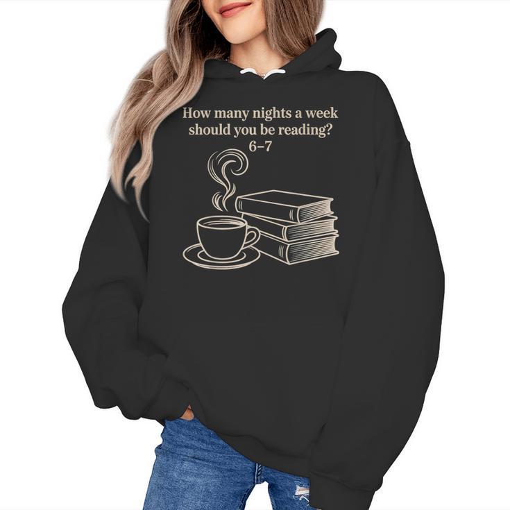 How Many Nights A Week Should You Be Reading 6-7 Teacher Fun Women's Hoodie