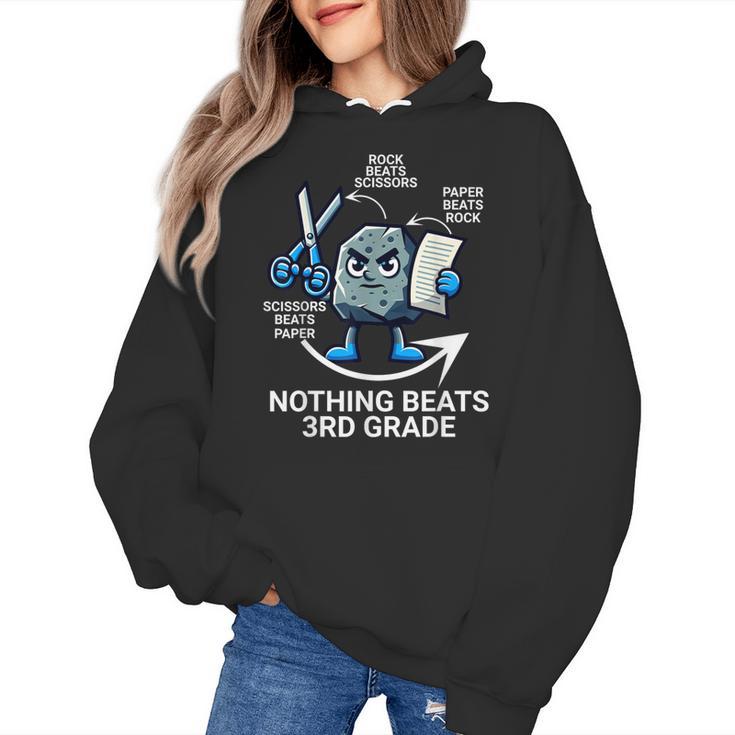 Nothing Beats 3rd Grade Back To School Kids Teachers Women's Hoodie