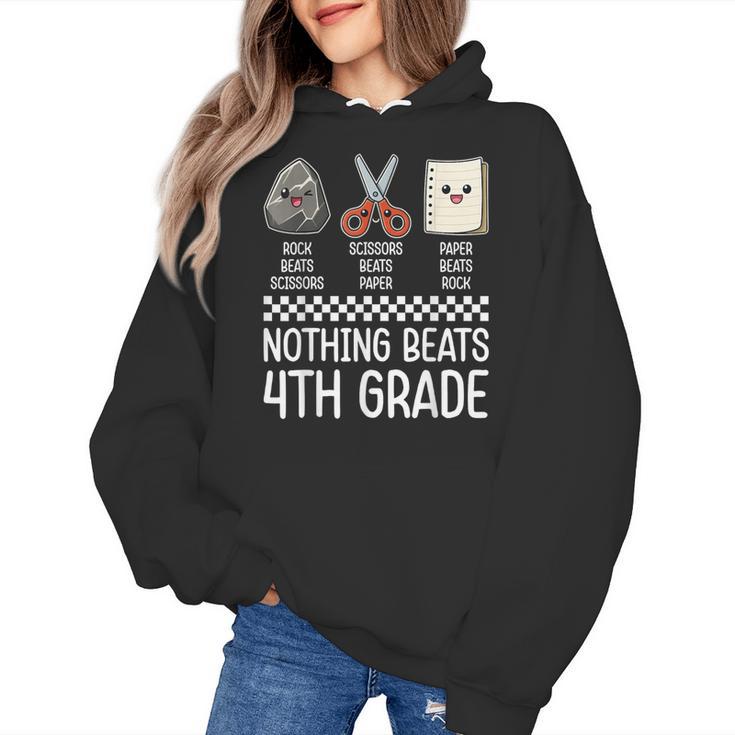 Nothing Beats 4th Grade Back To School Kids Teachers Women's Hoodie