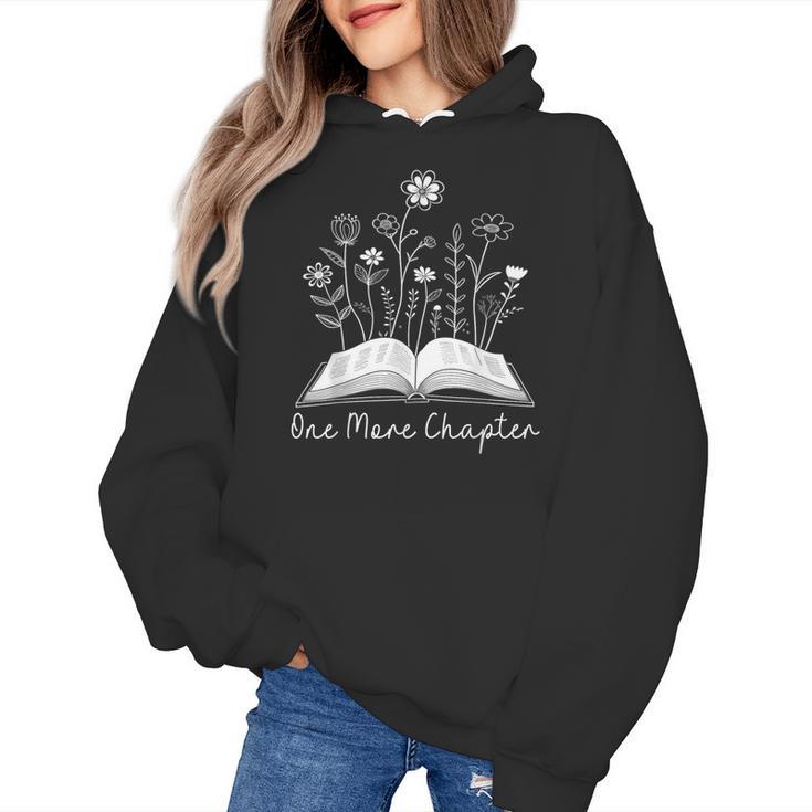 One-More Chapter Wildflower Reading Teacher Library Bookish Women's Hoodie