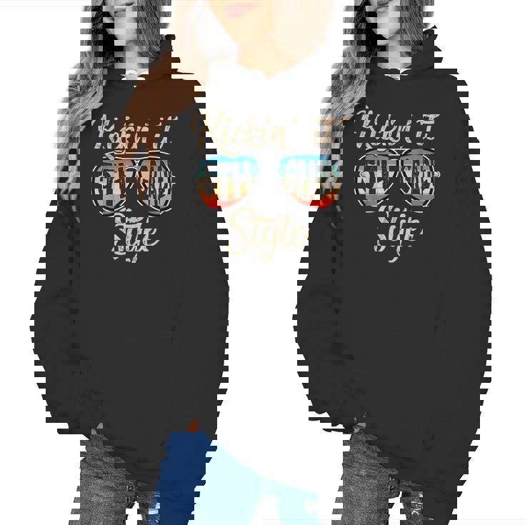 P41l Retro Kickin It 5th Grade Style Teacher Back To School For Men Women Girls Kids Women&#x27;s Hoodie, trending gift