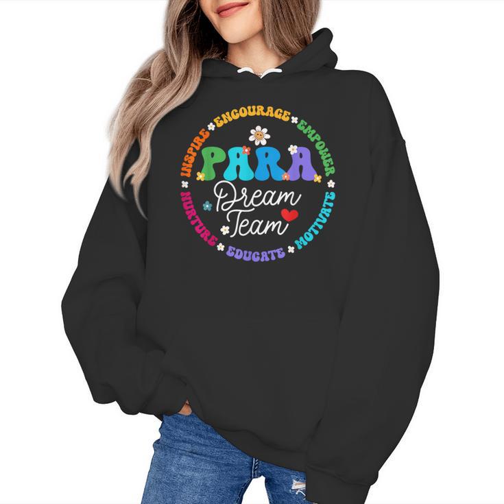 PARA Dream Team Teacher Paraprofessional Paraeducator Women's Hoodie