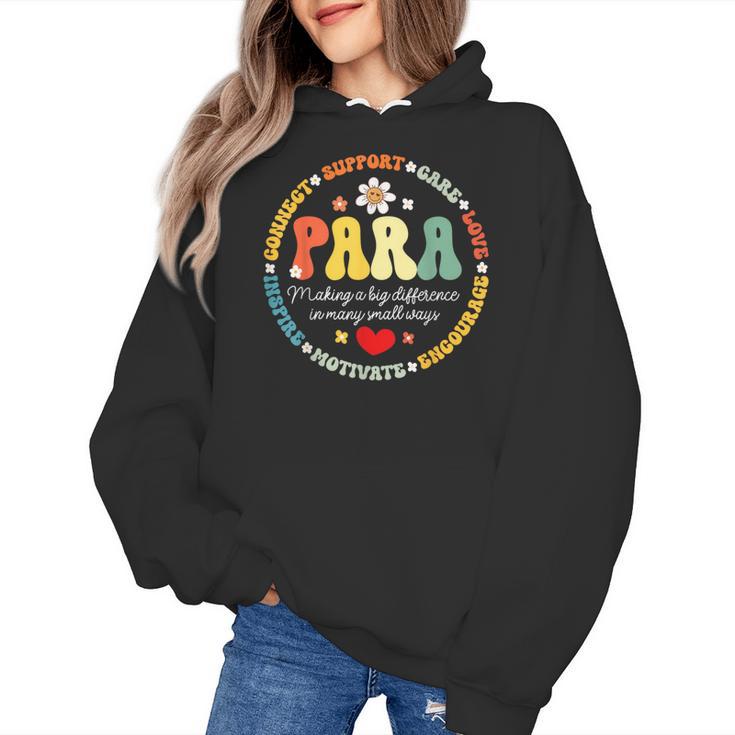 Paras Make It Possible Paraprofessional Teacher Assistant Women's Hoodie