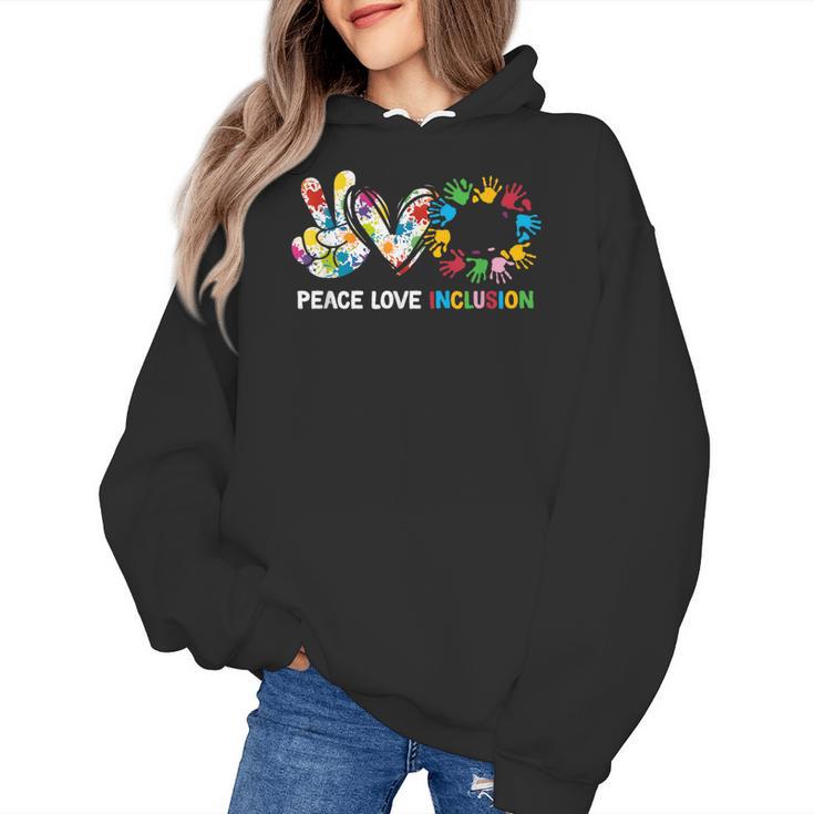Peace Love Inclusion Sped Squad Special-Ed Teacher Daycare Women's Hoodie