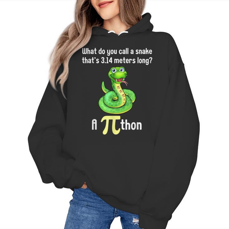 Pi Day Puns Pithon Math Teacher Jokes Women Men Kids Women's Hoodie