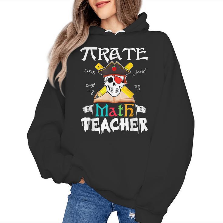 Pirate Math Teacher Skull Pirate Halloween Costume Women's Hoodie