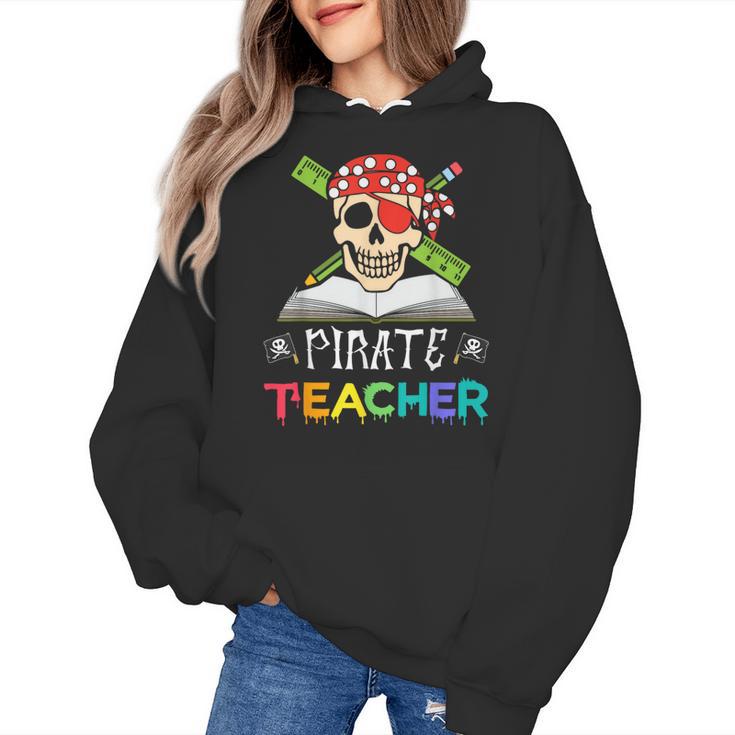 Pirate Teacher Halloween Skull Adult Women's Hoodie, trending gift Pirate Teacher Halloween Skull Adult Women's Hoodie, trending gift