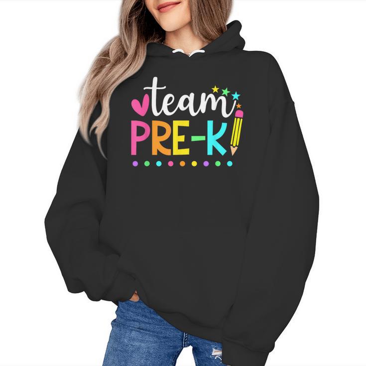 Pre-k Team Pencil Teacher Student Back To School Girls Women's Hoodie