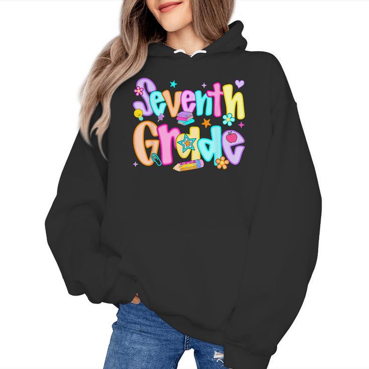 Preppy Seventh Grade Back To School 7th Grade Teachers Girls Women's Hoodie