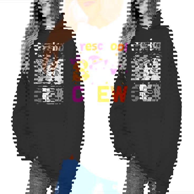 Preschool Boo Crew Preschool Halloween Teacher Kids Women&#x27;s Hoodie