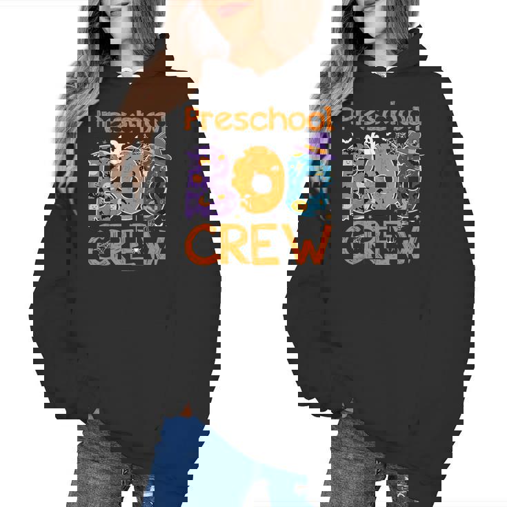Preschool Boo Crew Preschool Halloween Teacher Kids Women&#x27;s Hoodie