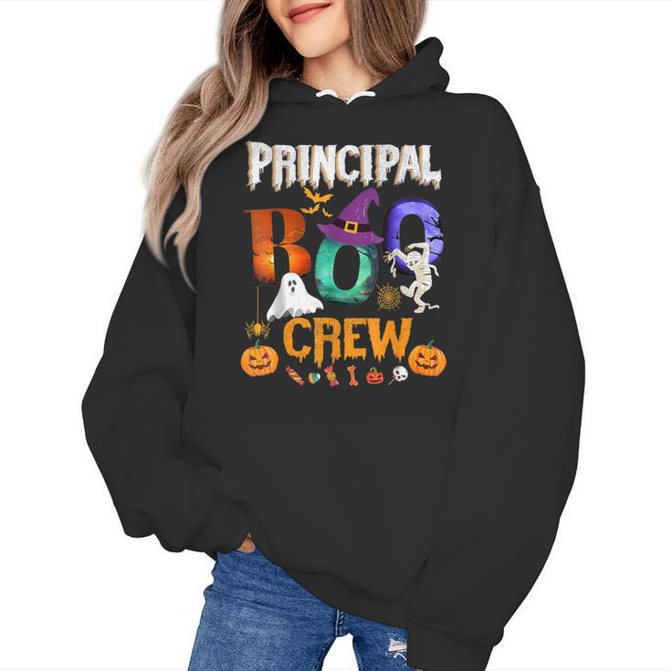 Principal Boo Crew Teacher Student Halloween Costume For Men Women Kids Women's Hoodie