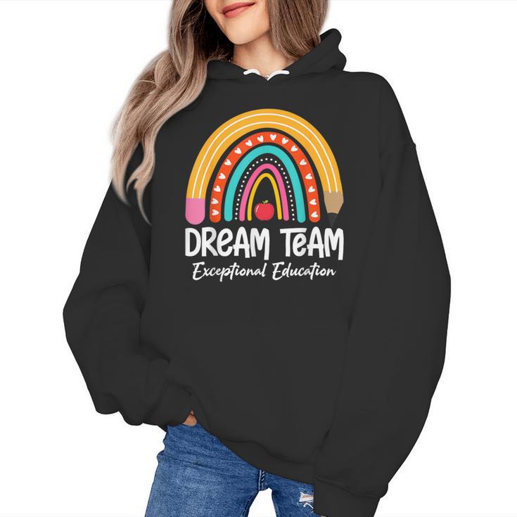 Rainbow Pencil Dream Exceptional Education Team SPED Teacher Women's Hoodie