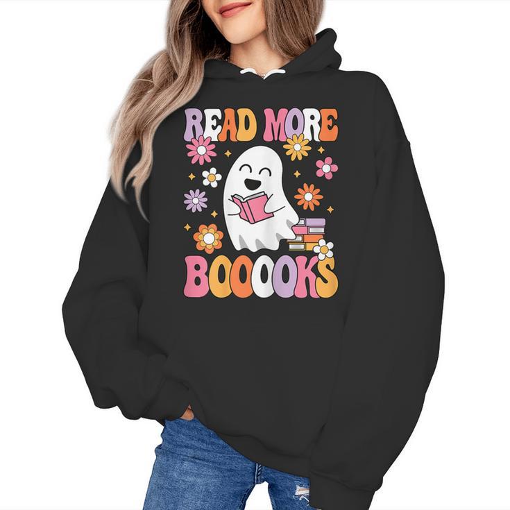 Read More Books Groovy Halloween Teacher Women Women's Hoodie