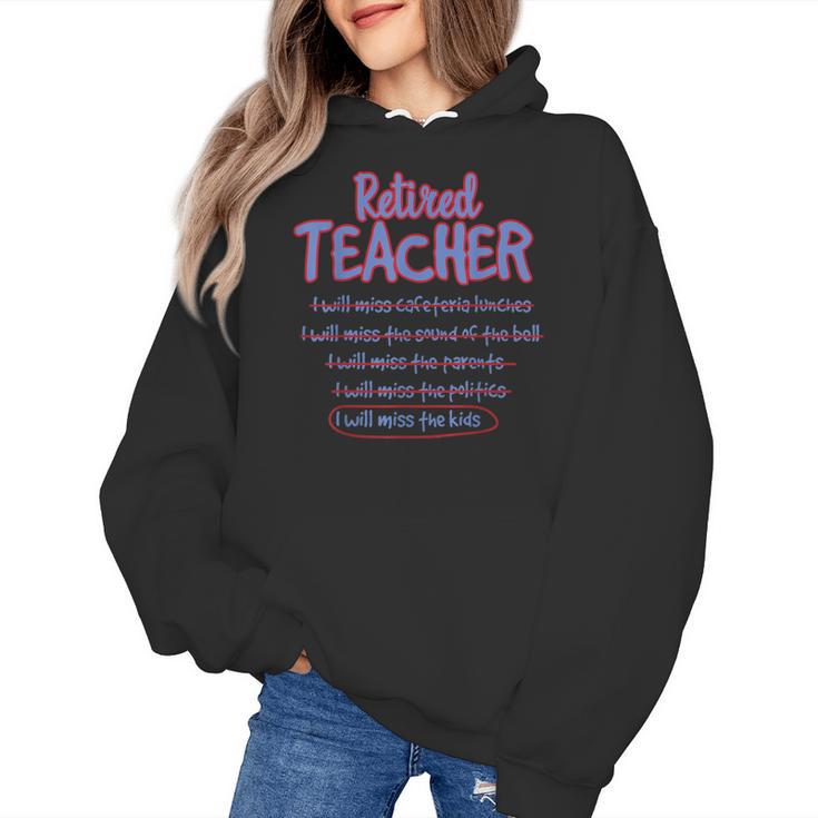 Retiring Teacher Tshirt For Retired Teachers For Men Women Women's Hoodie