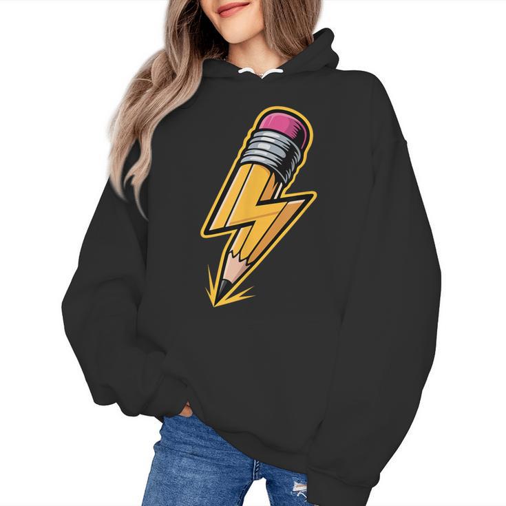 Retro Pencil Pencil Back To School Teacher Student Women's Hoodie