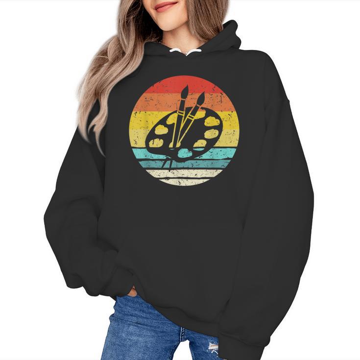 Retro Vintage Paint Palette Costume Artist Art Teacher Men Women Women's Hoodie