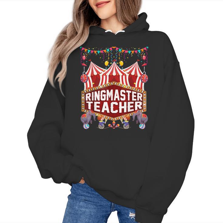 Ringmaster Teacher Costume – Carnival Birthday Style Women's Hoodie
