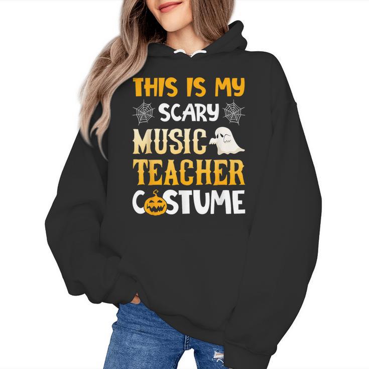 This Is My Scary Music Teacher Halloween Costumes Pajama Women's Hoodie
