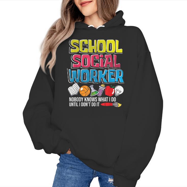 School Social Worker Teacher Caseworker Public Servant LSW Women's Hoodie