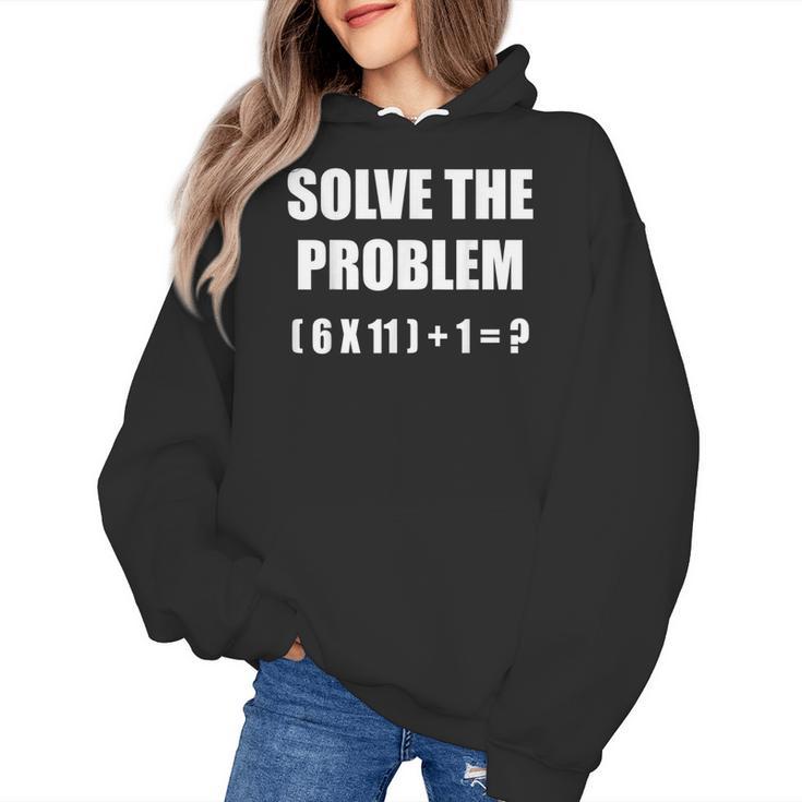 Solve The Problem Math Teacher Joke 67 Six Seven Meme Women's Hoodie