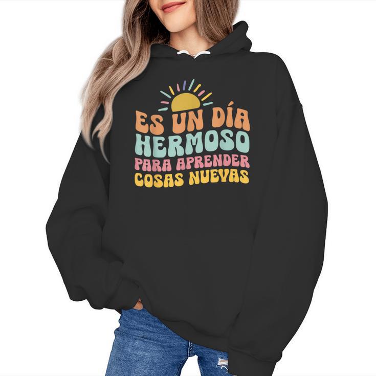 Spanish Multilingual Teacher Dual Languages Bilingual Women's Hoodie