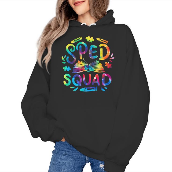 Special Education Teacher Sped Squad SPED Teacher Tie Dye Women's Hoodie