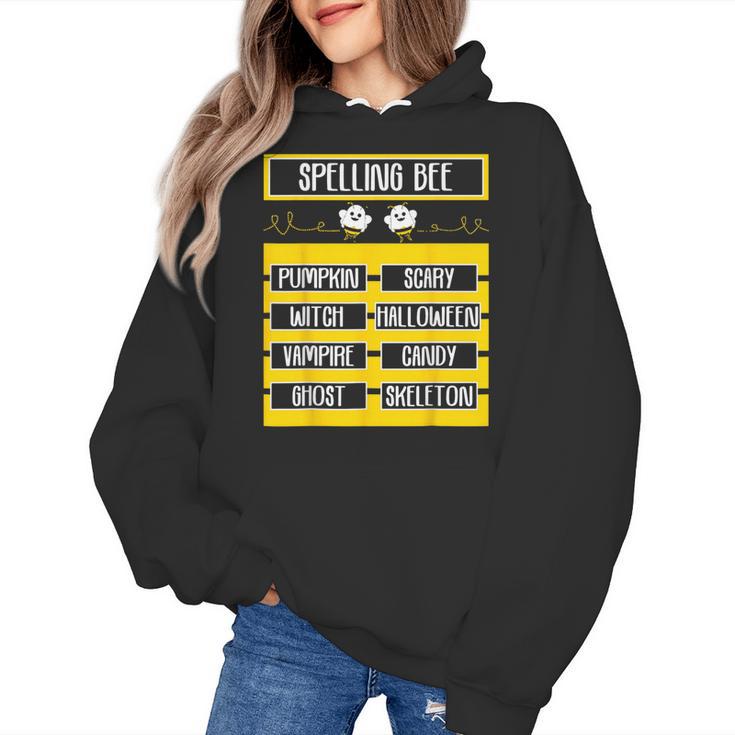 Spelling Bee Halloween Teachers Bee Spelling Competition Women's Hoodie