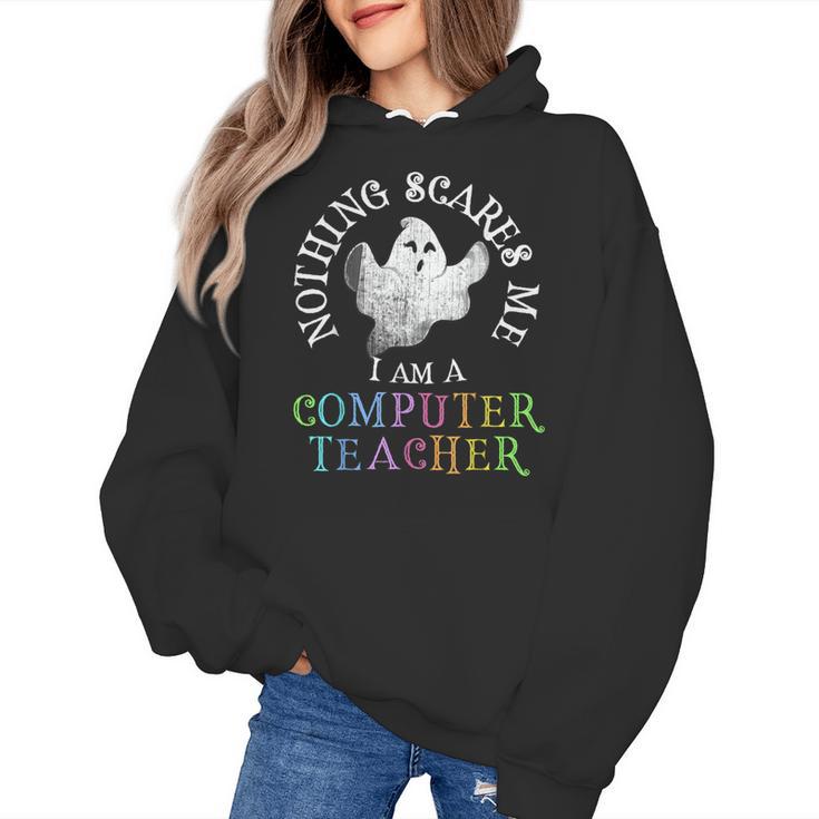 This Is My Spooky COMPUTER TEACHER Costume Don't Scare Me Women's Hoodie