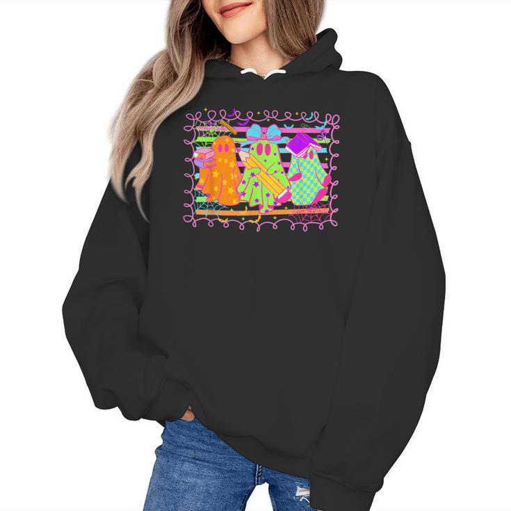 Spooky Teacher Halloween Ghost Fall Autumn Season Women Women's Hoodie
