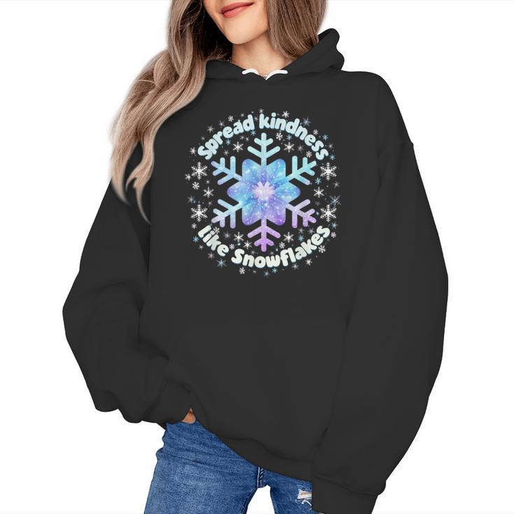 Spread Kindness Like Snowflakes Christmas Teacher Unity Day Women's Hoodie