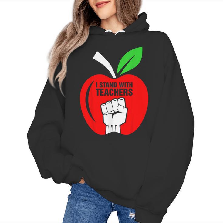 I Stand With Teachers Tshirt Women's Hoodie