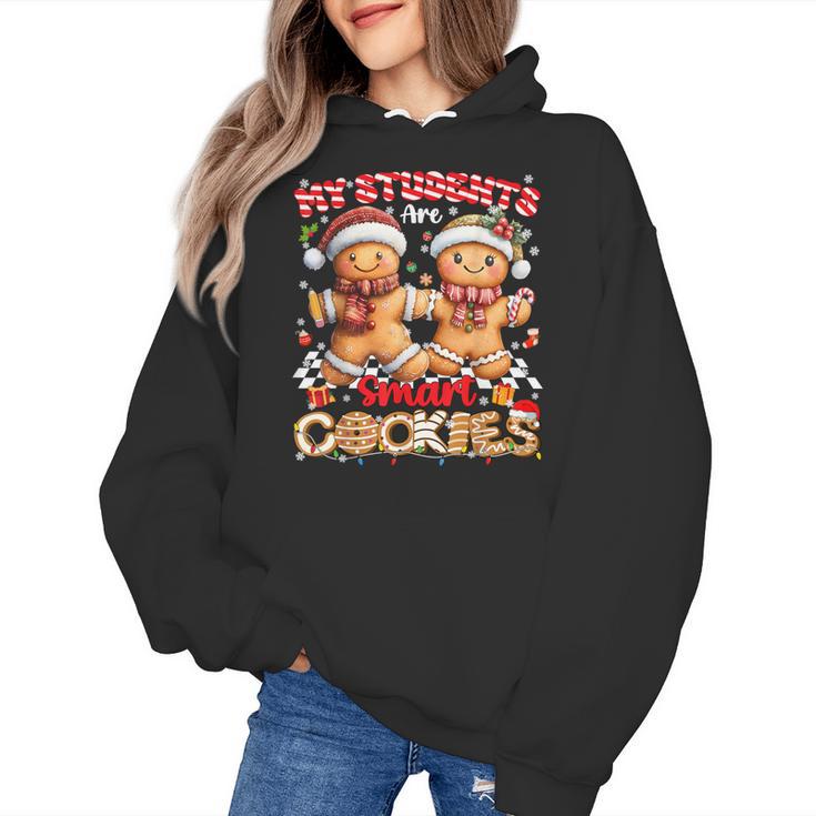 My Student Are Smart Cookies Pjs Christmas Xmas Teacher Women's Hoodie