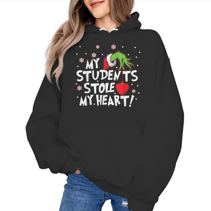 My Students Stole My Heart School Teacher Christmas Men Women Kids Women's Hoodie