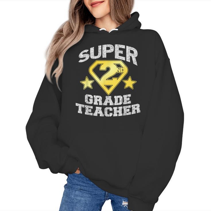 Super 2nd Grade Teacher Hero Women's Hoodie