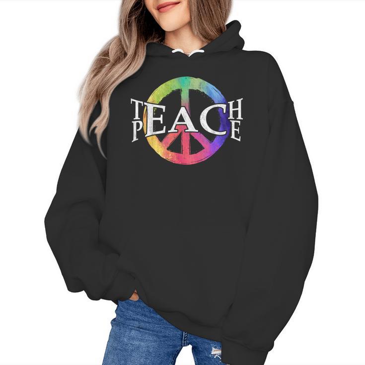 Teach Peace For Teachers And Educators Counselor Women's Hoodie