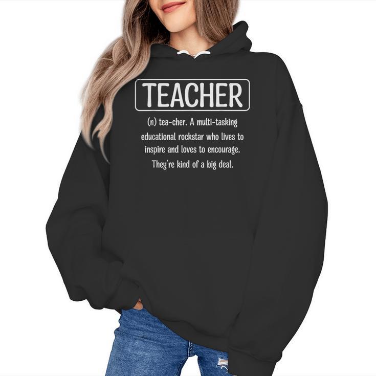 Teacher Definition Teacher Women's Hoodie