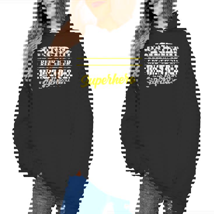 Teacher Educational Superhero School Teachers Women&#x27;s Hoodie