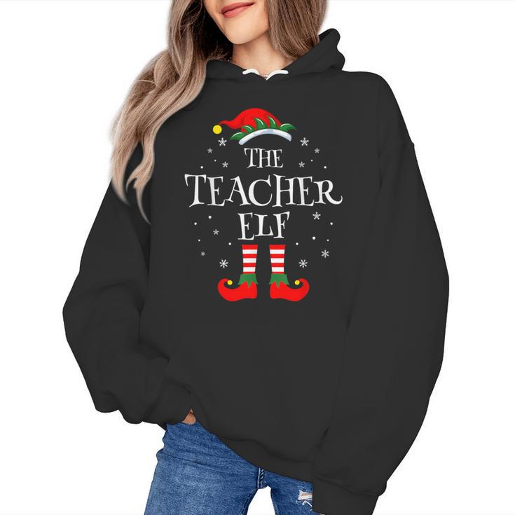 The Teacher Elf Christmas Family Matching Group Xmas Women's Hoodie