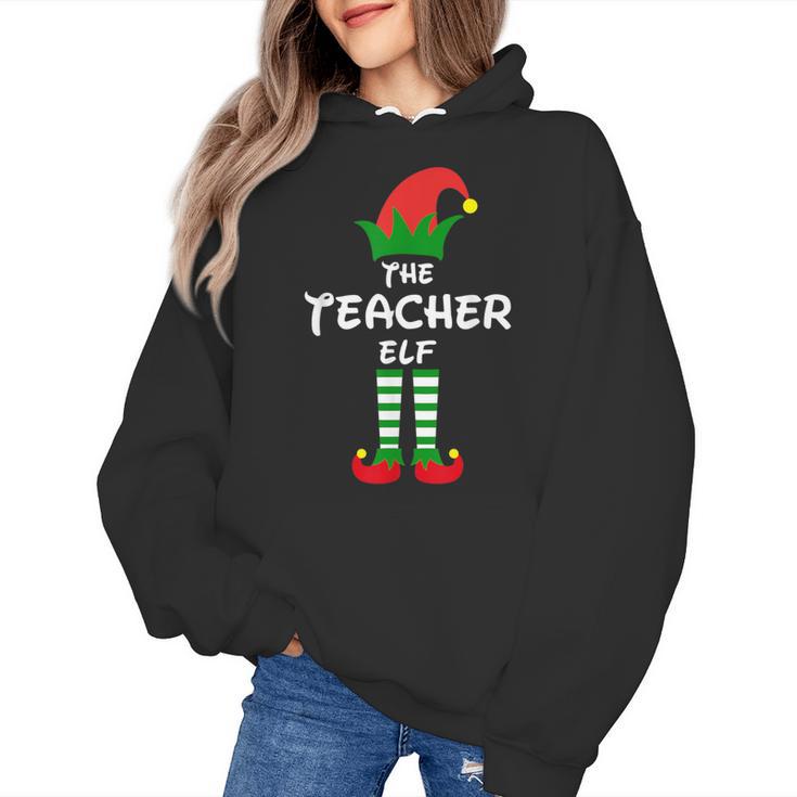 The Teacher Elf Family Matching Group Idea Christmas Women's Hoodie