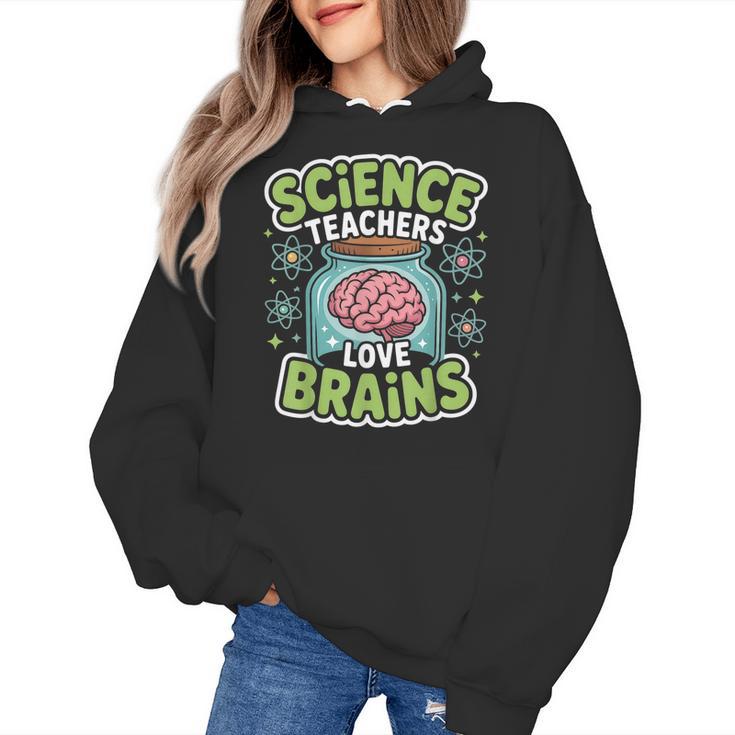 Teacher Halloween Costume Science Teachers Love Brains Women's Hoodie