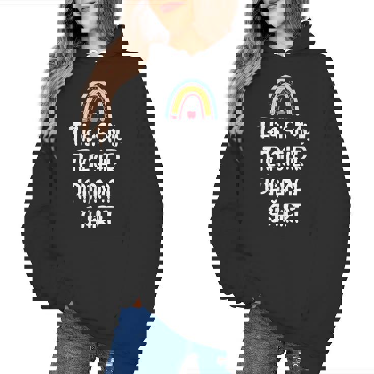 This Is My Teacher Pajama Shirt Teacher Life Tee Women&#x27;s Hoodie