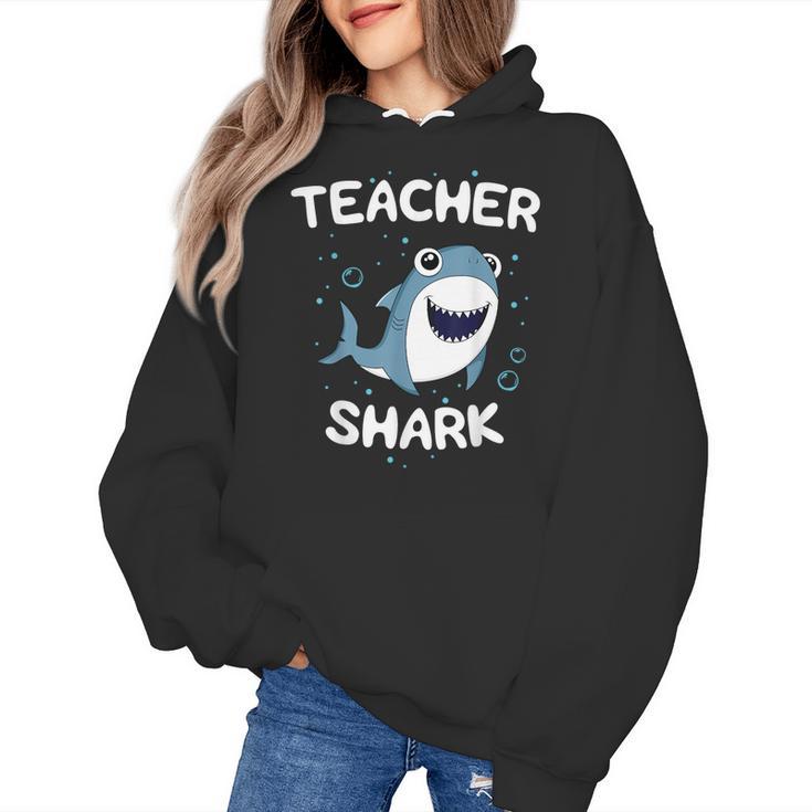 Teacher Shark Teaching Back To School Kindergarten Women's Hoodie